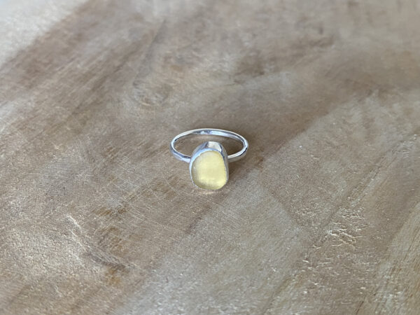 Zilveren seaglass ring (maat 47) - Afbeelding 2