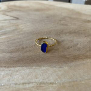 Gouden seaglass ring (maat 55)